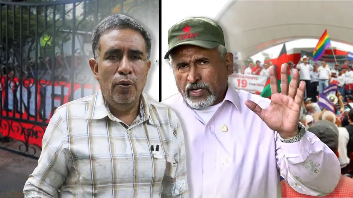 Antolino Díaz, presidente del Sitrainfop, y el diputado de Libre Juan Barahona