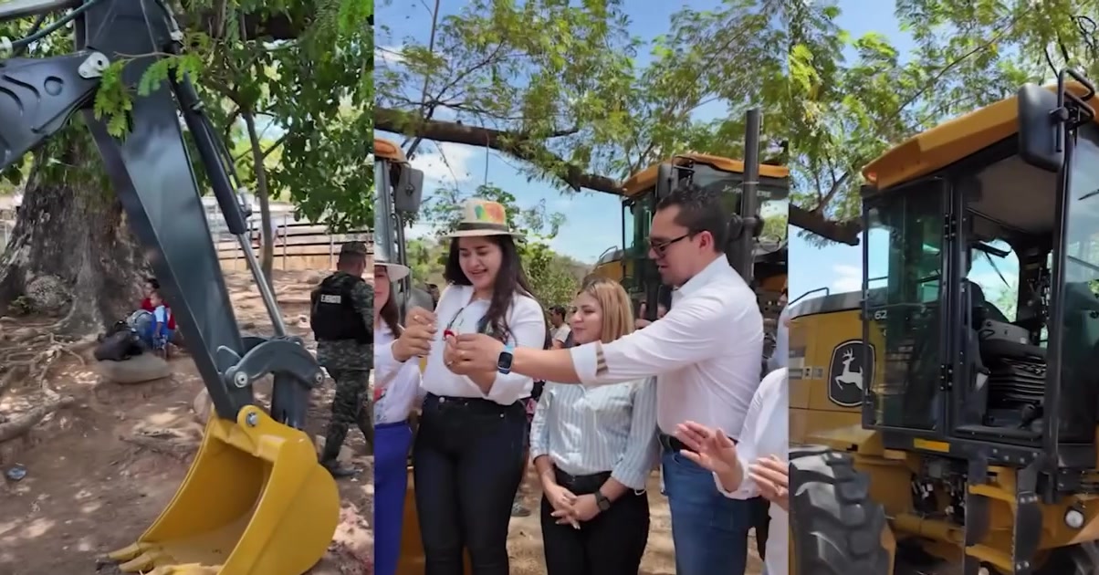 Maquinaria entregada a la alcaldía de Concepción de María, Choluteca.