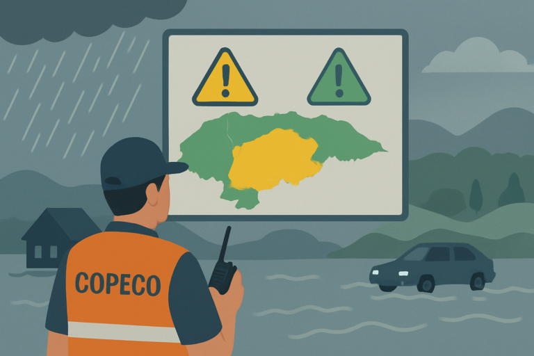 Copeco declara alertas en Santa Bárbara por intensas lluvias