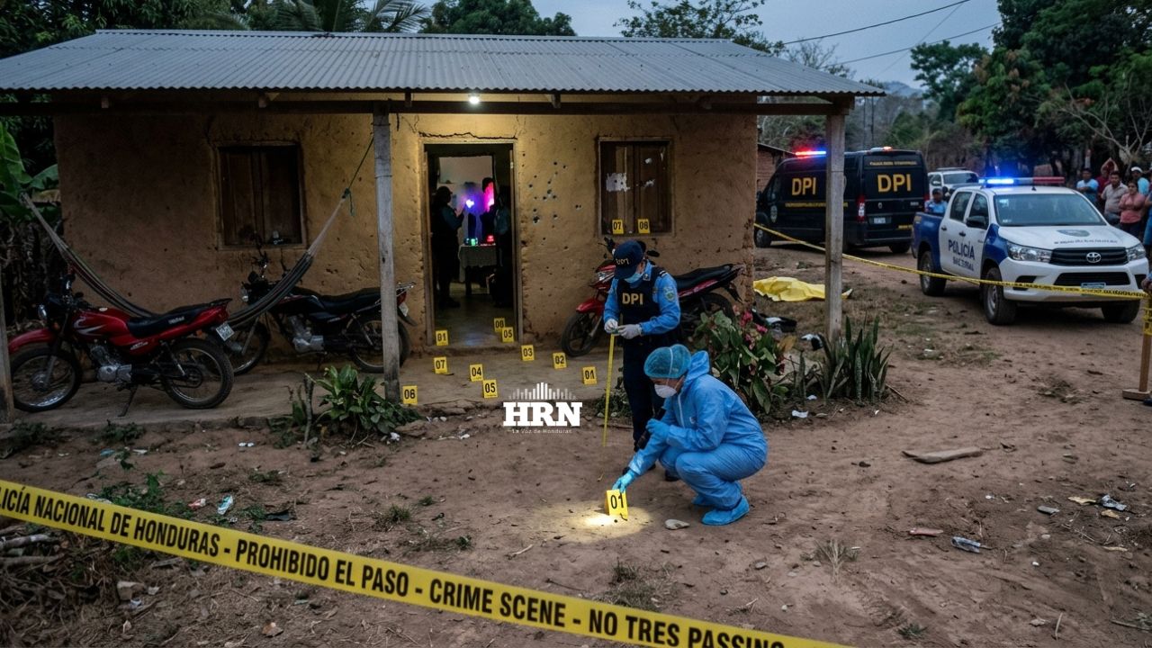 Policía investiga dos hipótesis tras ataque que dejó dos muertos en El Coyol, Olancho