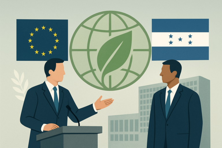 UE presenta iniciativa global de Bonos Verdes con participación de Asfura