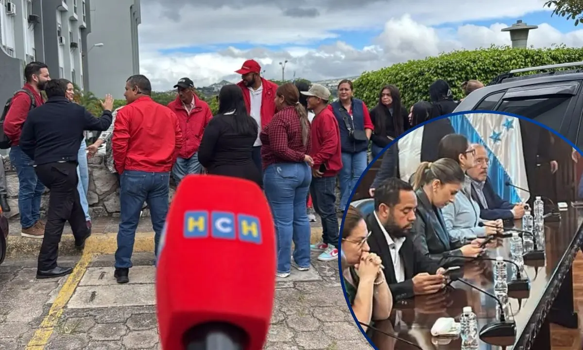 Militantes de Libre se concentran en la CSJ para respaldar a exintegrantes de la Comisión Permanente